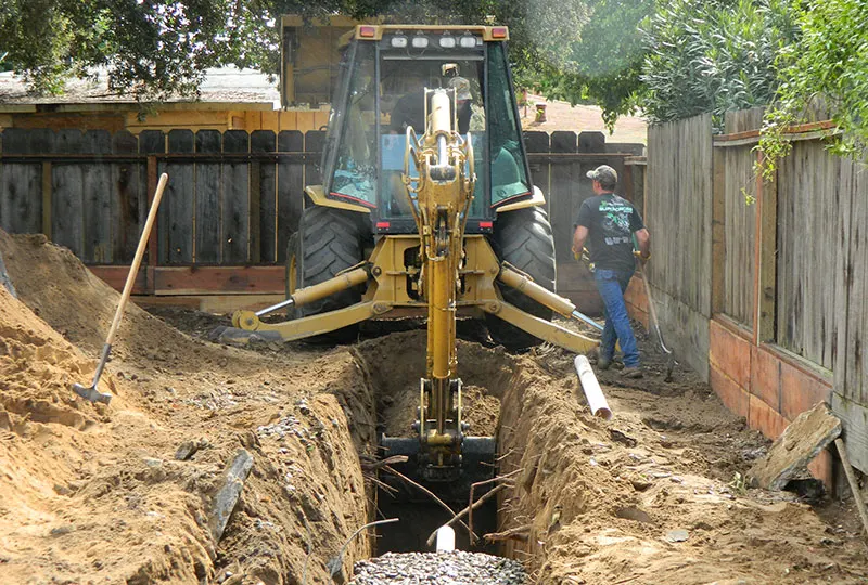 Trenching & Digging-in for Water Line